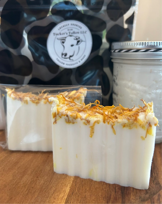 Calendula Infused Tallow + Shea Bar Soap 4oz