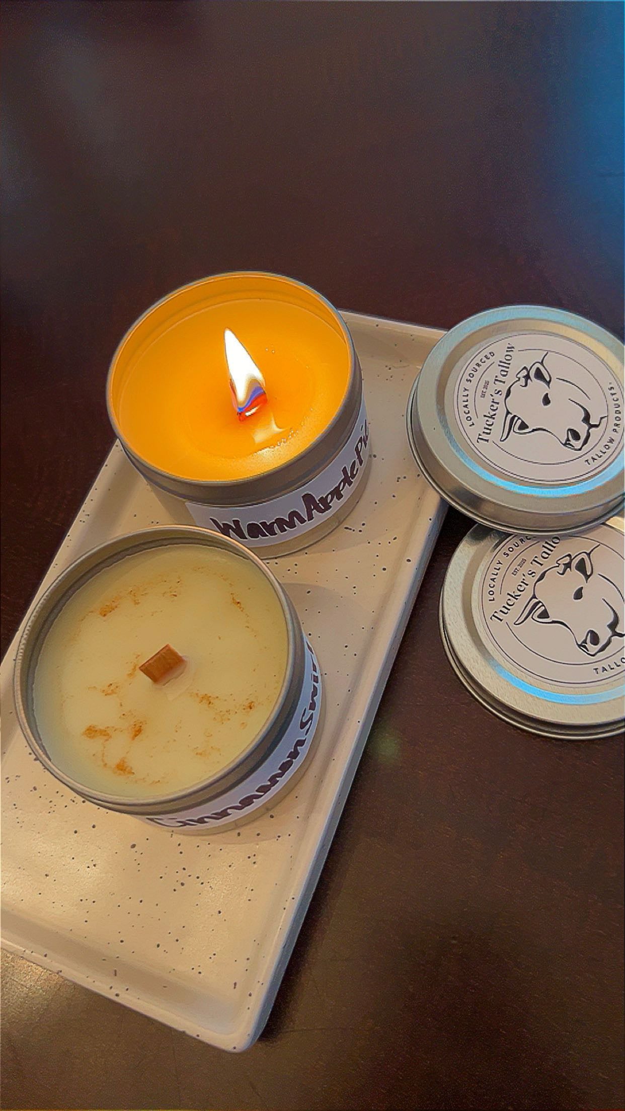 6oz Warm Apple Pie Tallow Candle