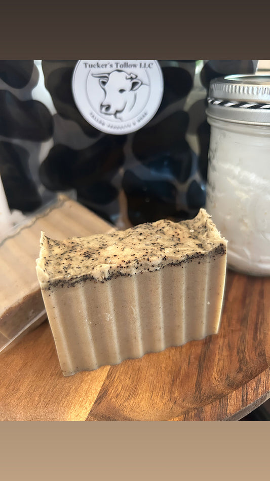 Coffee+Tallow+Shea Exfoliating 4oz Soap bar