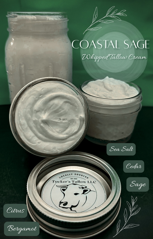Coastal Sage Whipped Tallow Cream-4oz